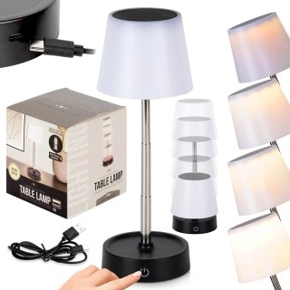 Grupa Orion Sp. z o.o. Lampa Lampka Stołowa Nocna LED Biała Bezprzewodowa AMBIANCE 11-29,5 cm