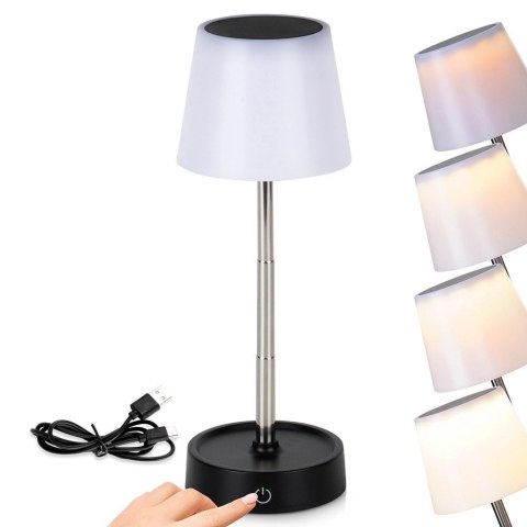 Grupa Orion Sp. z o.o. Lampa Lampka Stołowa Nocna LED Biała Bezprzewodowa AMBIANCE 11-29,5 cm