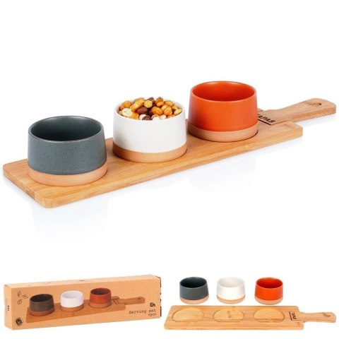 Grupa Orion Sp. z o.o. Miseczki na Przekąski Przystawki Ceramiczne EXCELLENT HOUSEWARE 48 cm 4 el.