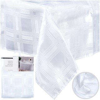 Grupa Orion Sp. z o.o. Nakrycie Stołu EXCELLENT HOUSEWARE 180x130 Cm Białe Łatwoczyszczące Stylowe