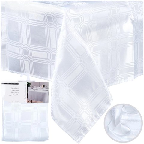 Grupa Orion Sp. z o.o. Nakrycie Stołu EXCELLENT HOUSEWARE 180x130 Cm Białe Łatwoczyszczące Stylowe