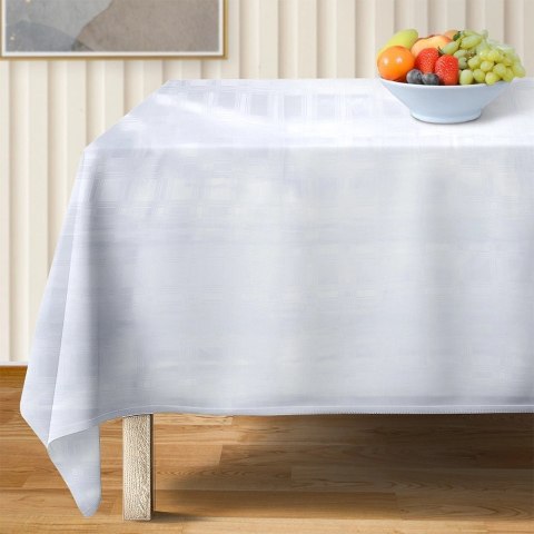Grupa Orion Sp. z o.o. Nakrycie Stołu EXCELLENT HOUSEWARE 180x130 Cm Białe Łatwoczyszczące Stylowe