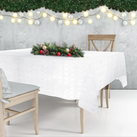 Grupa Orion Sp. z o.o. Obrus Plamoodporny Biały Klasyczny Trwały EXCELLENT HOUSEWARE 220x150 cm