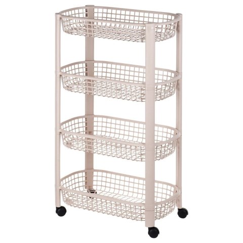 Grupa Orion Sp. z o.o. Organizer na Kółkach Beżowy EXCELLENT HOUSEWARE 4-Poziomowy 46x26x79 cm