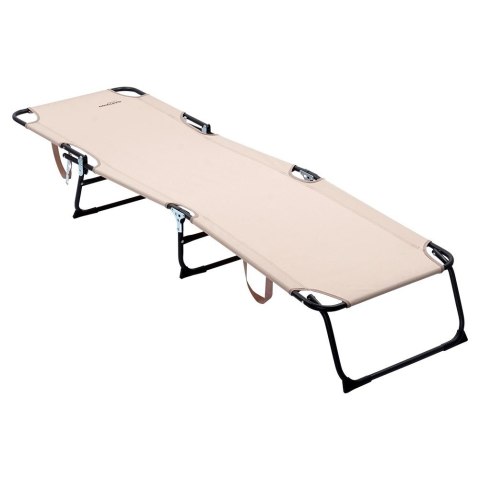 AM/63 Leżak Ogrodowy Plażowy Rozkładany Regulowany Beżowy REDCLIFFS 187 x 55 cm