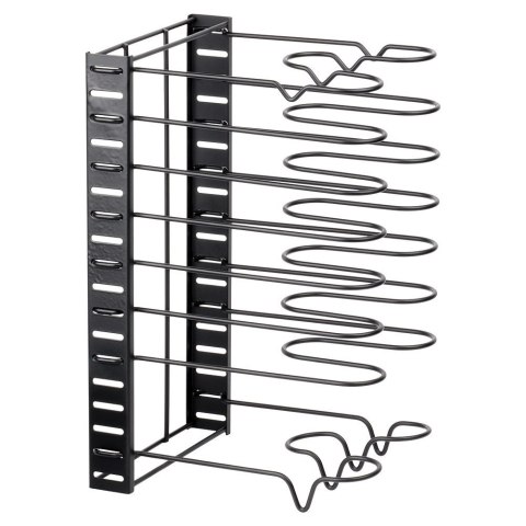 Grupa Orion Sp. z o.o. Stojak Oryganizer na Garnki Patelnie Pokrywki Metalowy Czarny ORION 2w1