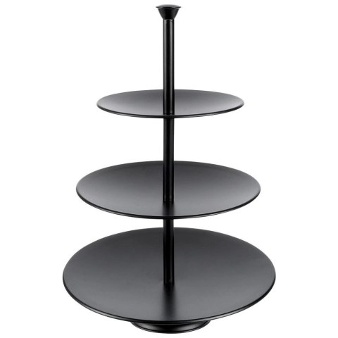 EXCELLENT HOUSEWARE 3-piętrowa Patera na Ciastka Owoce Słodycze Czarna EXCELLENT HOUSEWARE