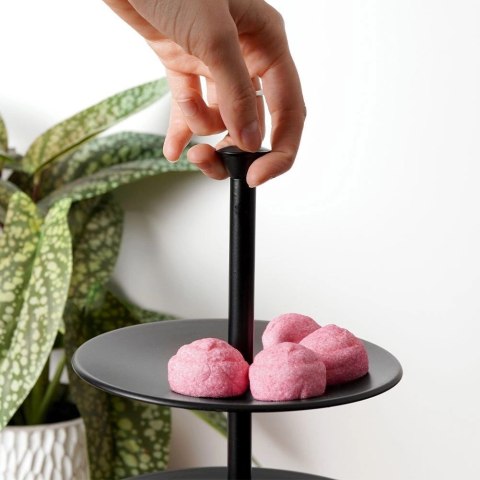 EXCELLENT HOUSEWARE 3-piętrowa Patera na Ciastka Owoce Słodycze Czarna EXCELLENT HOUSEWARE