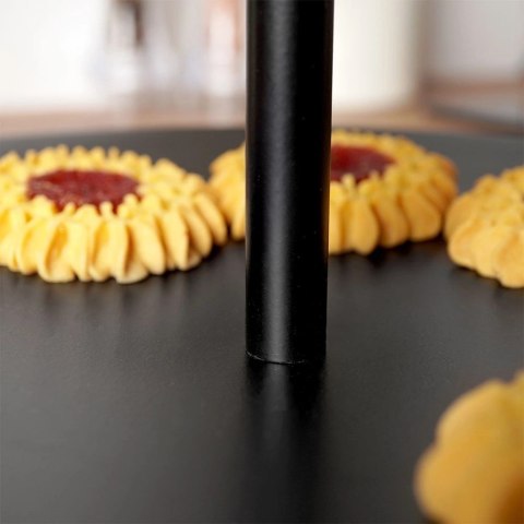 EXCELLENT HOUSEWARE 3-piętrowa Patera na Ciastka Owoce Słodycze Czarna EXCELLENT HOUSEWARE