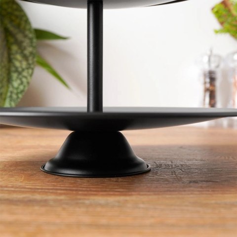 EXCELLENT HOUSEWARE 3-piętrowa Patera na Ciastka Owoce Słodycze Czarna EXCELLENT HOUSEWARE