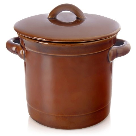 Grupa Orion Sp. z o.o. Pojemnik Garnek do Kiszenia Marynowania Ceramiczny z Pokrywką ORION 1 l