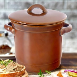 Grupa Orion Sp. z o.o. Pojemnik Garnek do Kiszenia Marynowania Ceramiczny z Pokrywką ORION 1 l