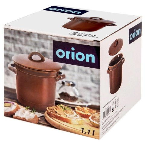 Grupa Orion Sp. z o.o. Pojemnik Garnek do Kiszenia Marynowania Ceramiczny z Pokrywką ORION 1 l