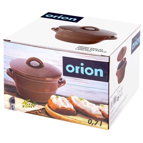Grupa Orion Sp. z o.o. Pojemnik Garnek do Marynowania Kiszenia Ceramiczny z Pokrywką ORION 650 ml