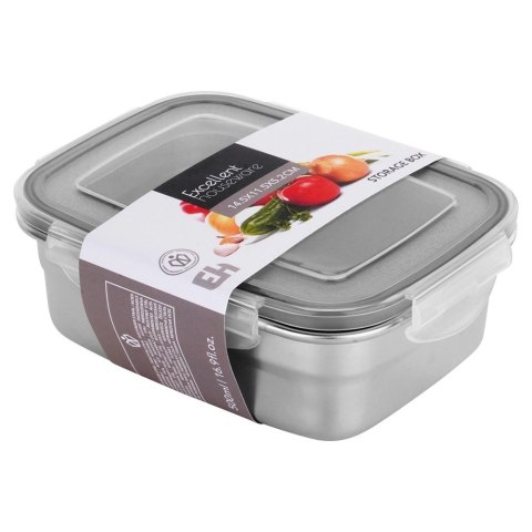 Grupa Orion Sp. z o.o. Pojemnik na Jedzenie Stalowy z Pokrywką Uszczelką EXCELLENT HOUSEWARE 500ml