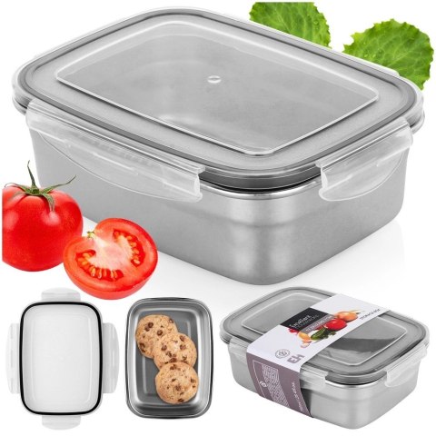 Grupa Orion Sp. z o.o. Pojemnik na Jedzenie Stalowy z Pokrywką Uszczelką EXCELLENT HOUSEWARE 700ml