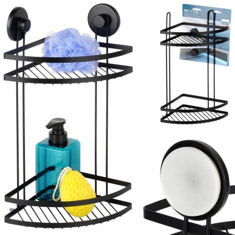Grupa Orion Sp. z o.o. Półka pod Prysznic Prysznicowa Metalowa Narożna BATHROOM SOLUTIONS 38 cm