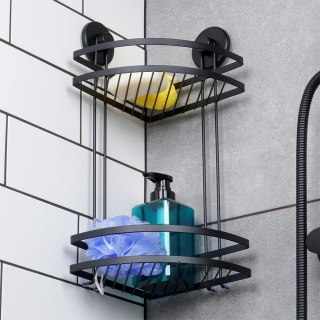 Grupa Orion Sp. z o.o. Półka pod Prysznic Prysznicowa Metalowa Narożna BATHROOM SOLUTIONS 38 cm