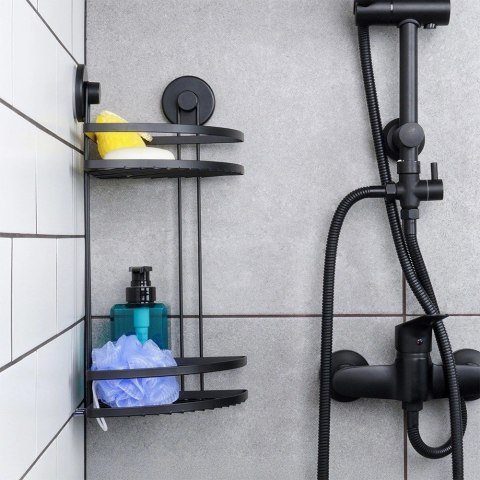 Grupa Orion Sp. z o.o. Półka pod Prysznic Prysznicowa Metalowa Narożna BATHROOM SOLUTIONS 38 cm