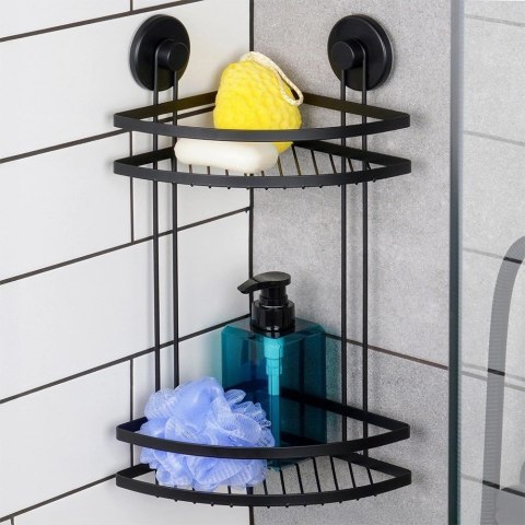 Grupa Orion Sp. z o.o. Półka pod Prysznic Prysznicowa Metalowa Narożna BATHROOM SOLUTIONS 38 cm