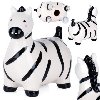 Grupa Orion Sp. z o.o. Skarbonka Ceramiczna Zebra na Prezent dla Dzieci Dorosłych VILDE 10,5x17 cm