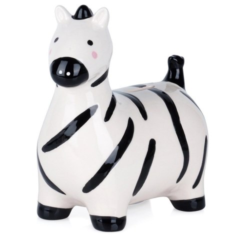 Grupa Orion Sp. z o.o. Skarbonka Ceramiczna Zebra na Prezent dla Dzieci Dorosłych VILDE 10,5x17 cm