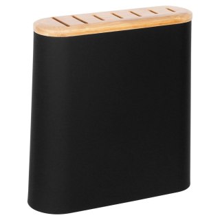 Grupa Orion Sp. z o.o. Stojak Organizer na Noże Czarny z Przegródkami EXCELLENT HOUSEWARE 23x8 cm