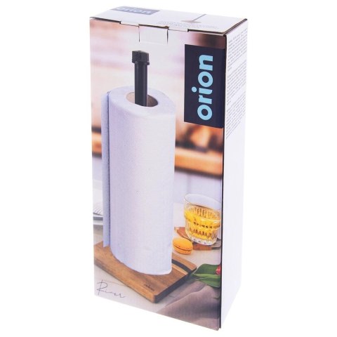 Grupa Orion Sp. z o.o. Stojak na Ręcznik Papierowy Metalowy Drewniany Loft Czarny ORION 35 cm