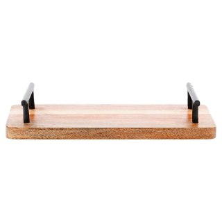 Grupa Orion Sp. z o.o. Taca Deska do Serwowania Drewniana Przekąsek z Uchwytami VILDE 30x15,5 cm