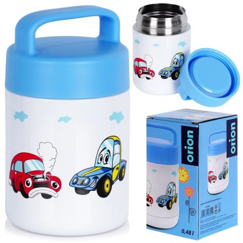 Grupa Orion Sp. z o.o. Termos Obiadowy Termiczny Stalowy Dziecięcy dla Dzieci Autka ORION 450ml