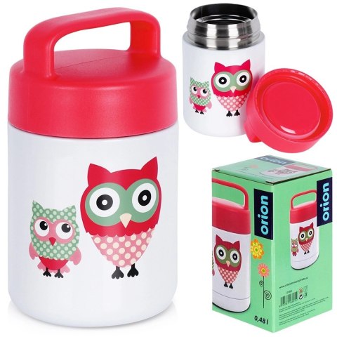 Grupa Orion Sp. z o.o. Termos Obiadowy Termiczny Stalowy Dziecięcy dla Dzieci Sowa ORION 450ml