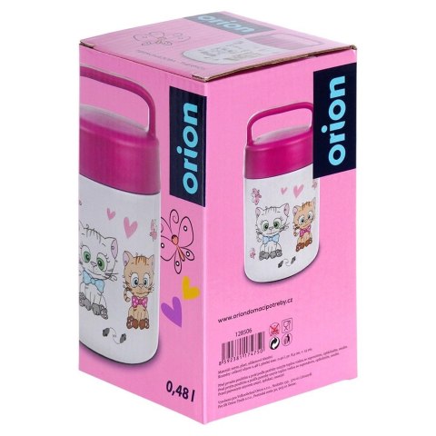 Grupa Orion Sp. z o.o. Termos Obiadowy na Jedzenie Stalowy dla Dzieci Dziecięcy Kotki ORION 450ml