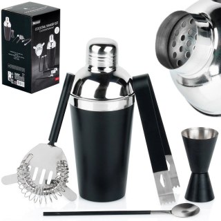 Grupa Orion Sp. z o.o. Zestaw Barowy z Shakerem Stalowy Czarny Solidny EXCELLENT HOUSEWARE 5 el.