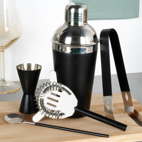 Grupa Orion Sp. z o.o. Zestaw Barowy z Shakerem Stalowy Czarny Solidny EXCELLENT HOUSEWARE 5 el.