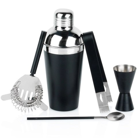 Grupa Orion Sp. z o.o. Zestaw Barowy z Shakerem Stalowy Czarny Solidny EXCELLENT HOUSEWARE 5 el.