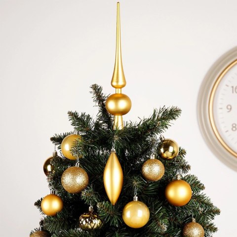 Vilde Bombki choinkowe ze szpicem nietłukące złote 19 el.