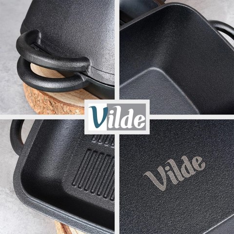 Vilde Brytfanna Żeliwna do Piekarnika Pieczenia z Pokrywką VILDE 2w1 3,5 L