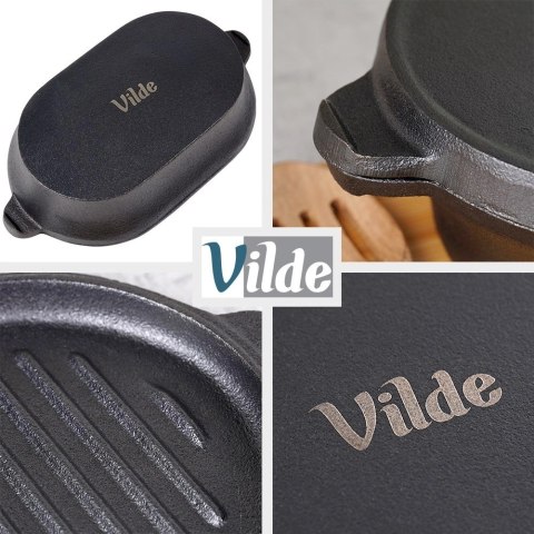 Vilde Brytfanna żeliwna z pokrywką 2w1 CAST LINE 28x16 cm, 1,2 l