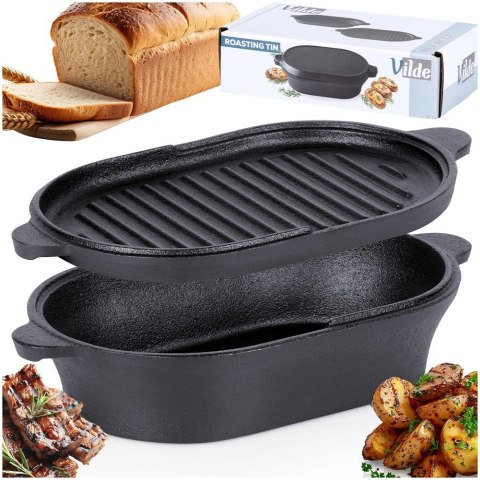 Vilde Brytfanna żeliwna z pokrywką 2w1 CAST LINE 28x16 cm, 1,2 l