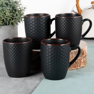 Vilde Ceramiczne Kubki do Kawy Herbaty Ceramiczne Dekoracyjne VILDE 400 ml 4 szt.