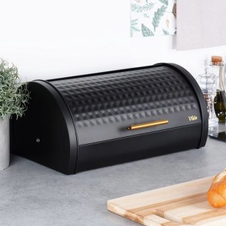 Vilde Chlebak Pojemnik na Pieczywo Chleb Metalowy Czarny VILDE 38 x 28,5 x 18 cm