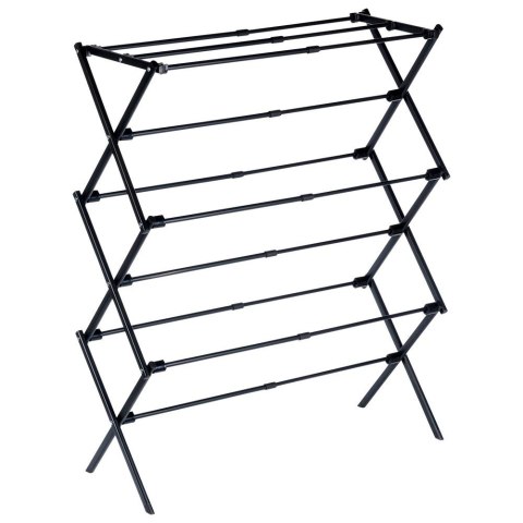 Grupa Orion Sp. z o.o. Suszarka na Pranie Ubrania Metalowa Czarna Pionowa Solidna ORION 47-78x94cm