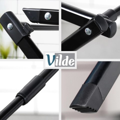 Grupa Orion Sp. z o.o. Suszarka na Pranie Ubrania Metalowa Czarna Pionowa Solidna ORION 47-78x94cm