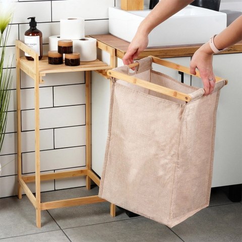 Bathroom Solutions Kosz na pranie bambusowy 33x33x73cm