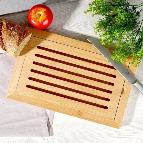 EXCELLENT HOUSEWARE Deska do Krojenia Kuchenna Chleba Drewniana ORION 38 x 24 cm