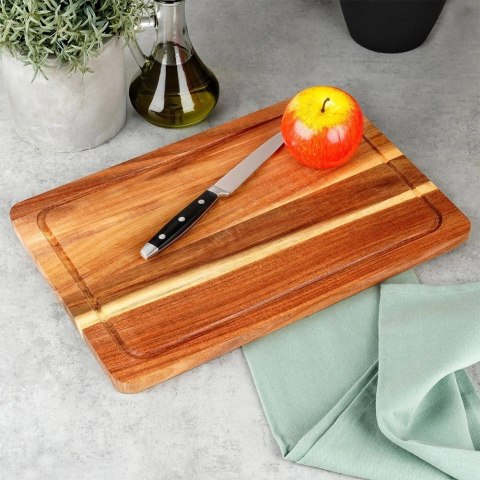 EXCELLENT HOUSEWARE Deska do Krojenia i Serwowania Serów Wędlin Drewno Akacjowe ORION 37x25 cm