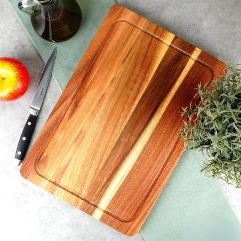 EXCELLENT HOUSEWARE Deska do Krojenia i Serwowania Serów Wędlin Drewno Akacjowe ORION 37x25 cm
