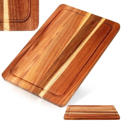 EXCELLENT HOUSEWARE Deska do Krojenia i Serwowania Serów Wędlin Drewno Akacjowe ORION 37x25 cm