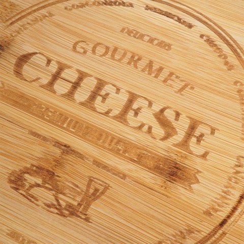 EXCELLENT HOUSEWARE Deska do Serów z Nożami Bambusowa 4 el.