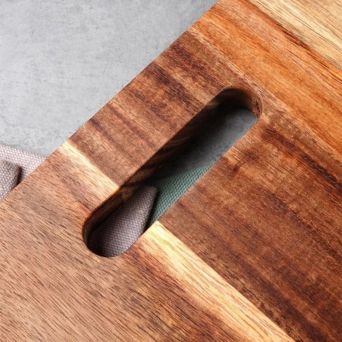 EXCELLENT HOUSEWARE Deska do krojenia drewniana 40x25 cm